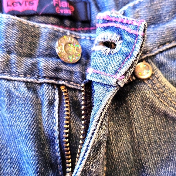 Levis Flare medium wash girl's denim jeans - Picture 7 of 9